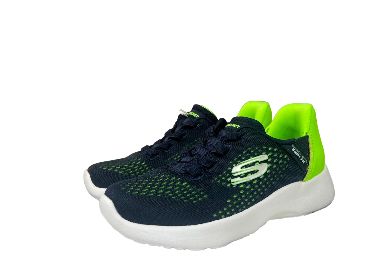 Skechers Kid's Swift Fit Sneaker Navy/Green