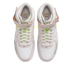 Nike Air Force 1'07 Mid FD0869 100 White/Opti Yellow-Pearl Pink