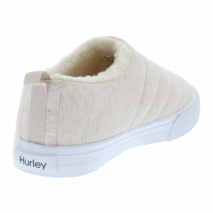 Zuecos sin cordones Hurley Arlo Puff en beige natural para mujer