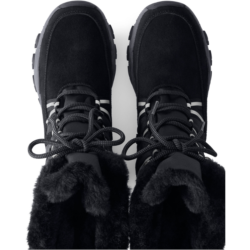 Botas de nieve negras Expedition para mujer de Lands' End