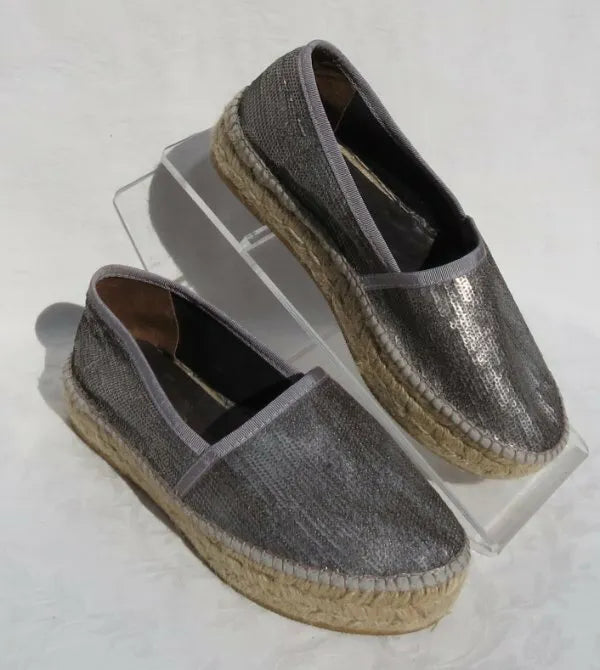 Pewter Vicky Espadrille Women's Stylish Slip On Shoes