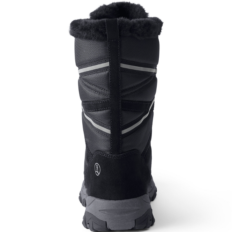 Botas de nieve negras Expedition para mujer de Lands' End