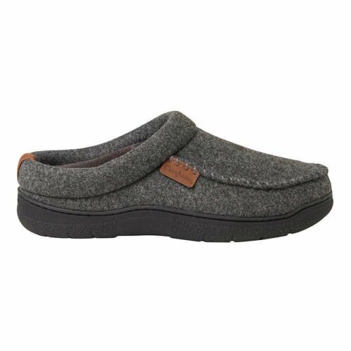 Zueco con puntera de mocasín perforada de microfibra Brendan de Dearfoam para hombre, color gris